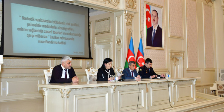 Abşeronda “Narkotik vasitələrdən istifadə etməyin risk amilləri” mövzusunda təlim keçirilib