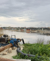 Abşeronda yağışın yaratdığı fəsadların aradan qaldırılması istiqamətində görülən işlər davam etdirilir
