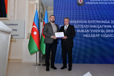 Abşeronda 2025-ci ilin sosial-iqtisadi inkişafının yekunlarına və qarşıda duran vəzifələrə həsr olunan hesabat yığıncağı keçirilib