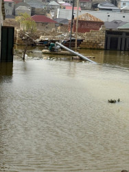 Abşeronda yağışın yaratdığı fəsadların aradan qaldırılması istiqamətində görülən işlər davam etdirilir