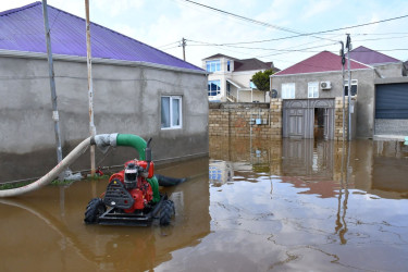 Abşeron rayonunda yağışın fəsadlarının aradan qaldırılması istiqamətində genişmiqyaslı tədbirlər davam etdirilir