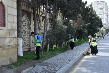 Abşeron rayonunda yağışın fəsadlarının aradan qaldırılması istiqamətində genişmiqyaslı tədbirlər davam etdirilir