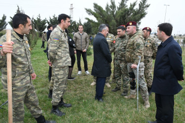 Abşeron rayonunda “Heydər Əliyev İli” çərçivəsində ağacəkmə aksiyası keçirilmişdir