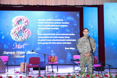 Abşeronda şəhid ailələrinin xanım üzvləri ilə birgə 8 Mart - Beynəlxalq Qadınlar Günü münasibəti ilə tədbir keçirilib