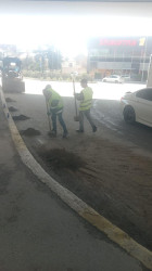 Abşeronda yağışın yaratdığı fəsadların aradan qaldırılması istiqamətində görülən işlər davam etdirilir