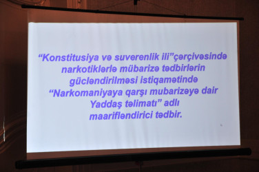 Abşeronda narkomaniyaya qarşı maarifləndirici tədbir keçirilib
