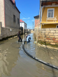 Abşeronda yağışın fəsadları aradan qaldırılır