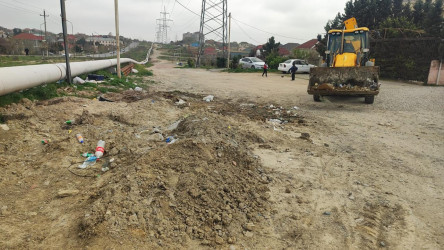 Abşeronda yağışın yaratdığı fəsadların aradan qaldırılması istiqamətində görülən işlər davam etdirilir