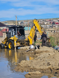 Abşeronda yağışın fəsadları aradan qaldırılır