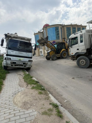 Abşeronda yağışın yaratdığı fəsadların aradan qaldırılması istiqamətində görülən işlər davam etdirilir