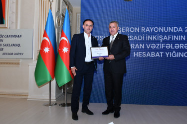 Abşeronda 2025-ci ilin sosial-iqtisadi inkişafının yekunlarına və qarşıda duran vəzifələrə həsr olunan hesabat yığıncağı keçirilib