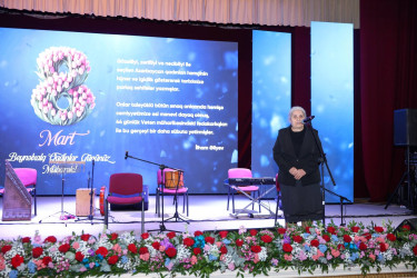 Abşeronda şəhid ailələrinin xanım üzvləri ilə birgə 8 Mart - Beynəlxalq Qadınlar Günü münasibəti ilə tədbir keçirilib