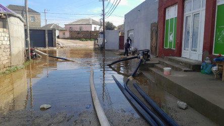 Abşeronda yağışın fəsadları aradan qaldırılır