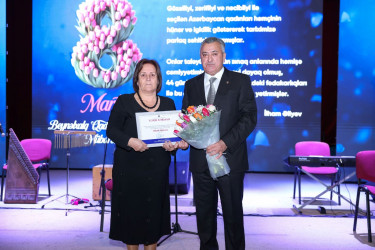 Abşeronda şəhid ailələrinin xanım üzvləri ilə birgə 8 Mart - Beynəlxalq Qadınlar Günü münasibəti ilə tədbir keçirilib