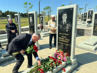 Abşeron rayonunda şəhidlərimiz və onların ailə üzvləri ziyarət olunub